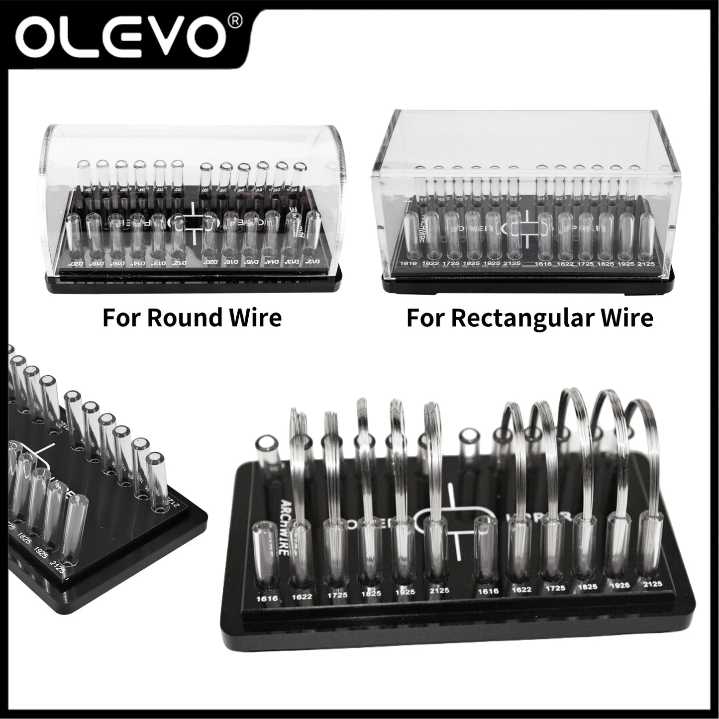 Dental Acrylic Organizer Holder for Orthodontic Round/Rectangular Arch wires Case Dispenser for Sorting Placing Arch Wires