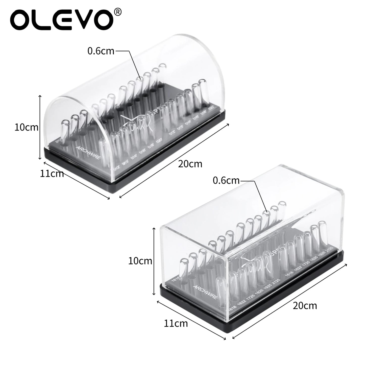 Dental Acrylic Organizer Holder for Orthodontic Round/Rectangular Arch wires Case Dispenser for Sorting Placing Arch Wires