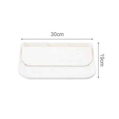1pc Foldable Wall-mounted Shelf, For Bathroom, Toilet, Kitchen, Bedside, No Drilling Phone Storage, Wifi Router Storage